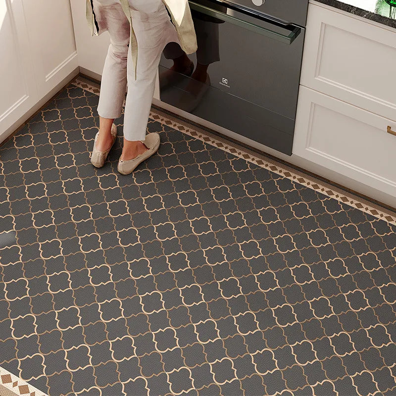 Minimalist Style Carpets Pvc Leather Washable Carpet Living Room Bedroom Cloakroom Rugs Balcony Kitchen Waterproof Non-slip Rug