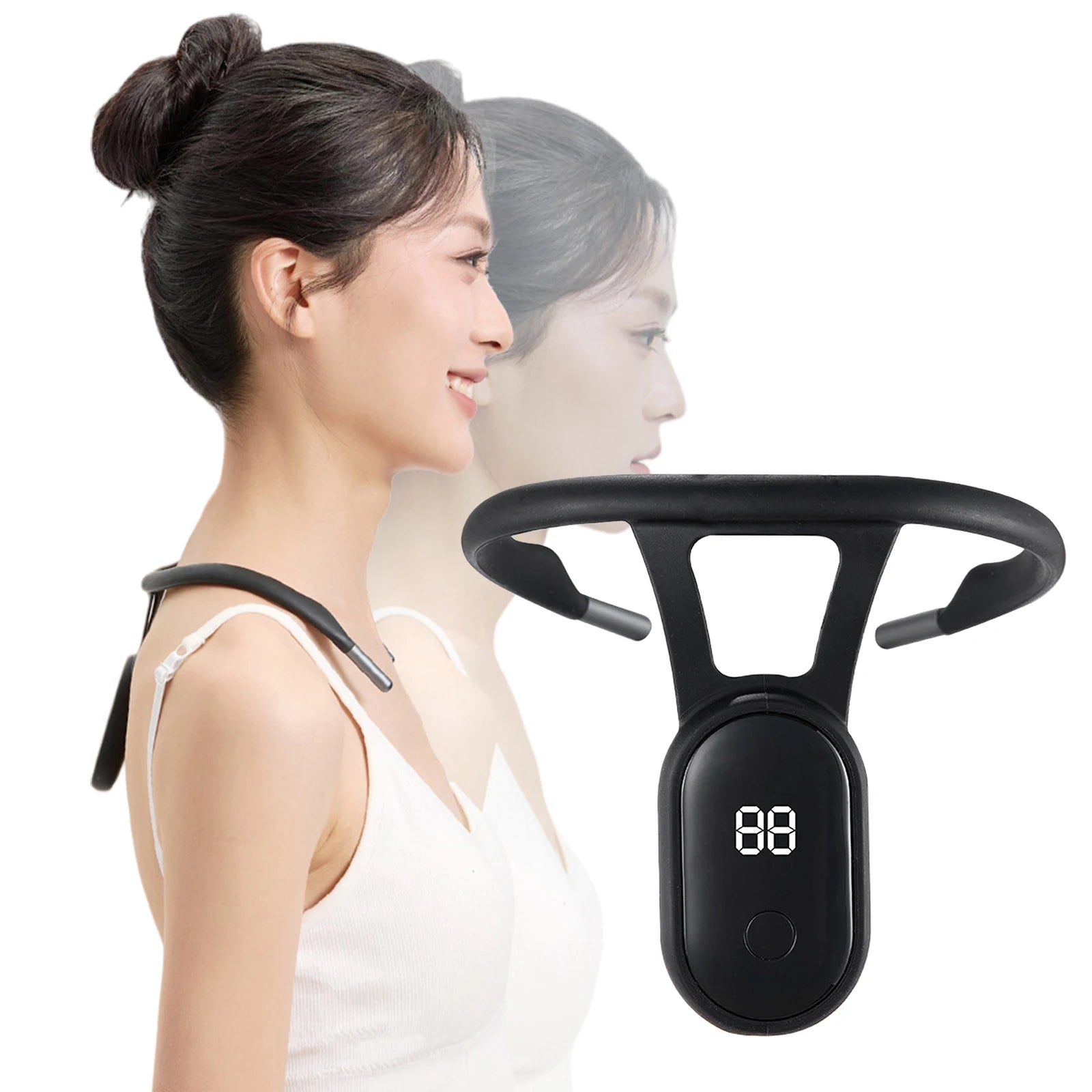 Smart Posture Corrector Back Straightener Realtime Scientific Posture Training Monitoring Neck Hump Corrector Vibration Reminder