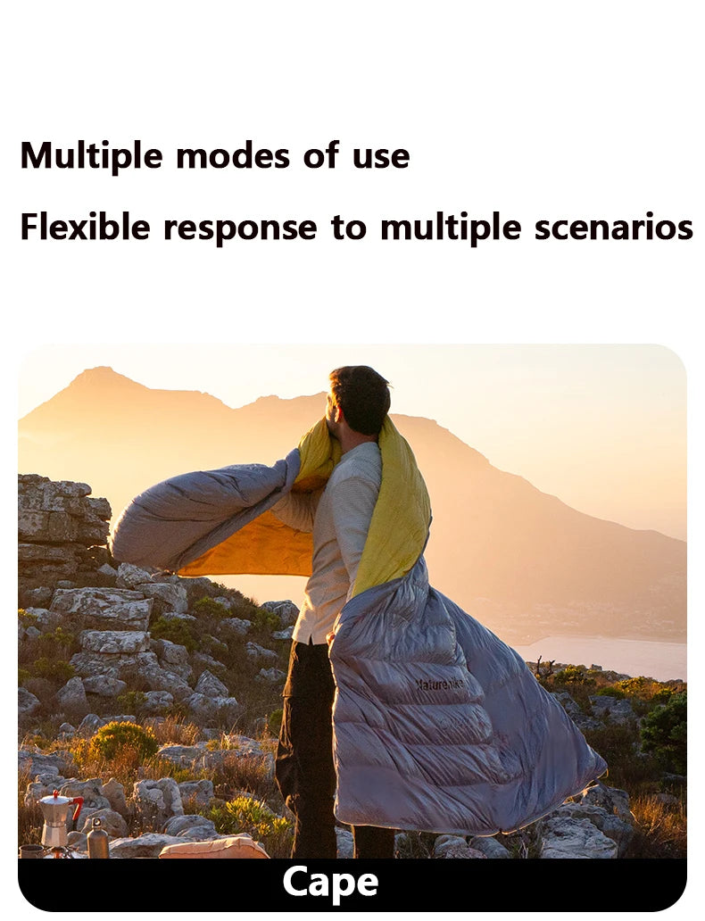 Naturehike Duck Down Sleeping Bag CW400 CW700 Adult Outdoor Camping Winter Thickened Cold Lightweight Sleeping Bag