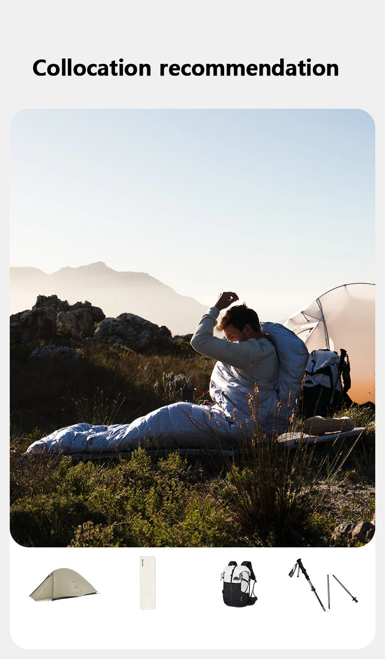 Naturehike Duck Down Sleeping Bag CW400 CW700 Adult Outdoor Camping Winter Thickened Cold Lightweight Sleeping Bag