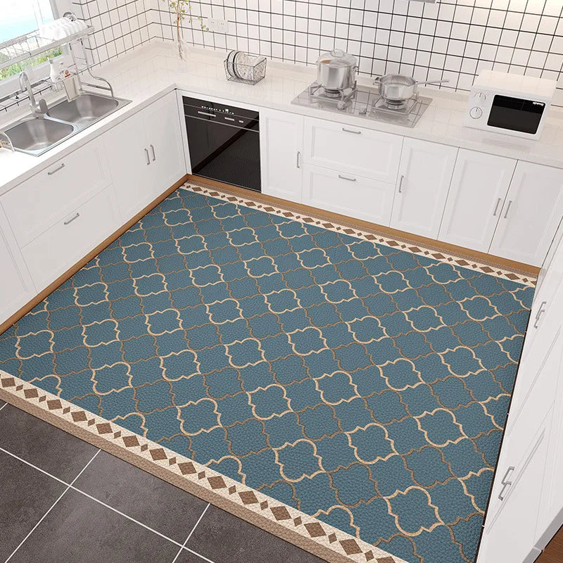 Minimalist Style Carpets Pvc Leather Washable Carpet Living Room Bedroom Cloakroom Rugs Balcony Kitchen Waterproof Non-slip Rug