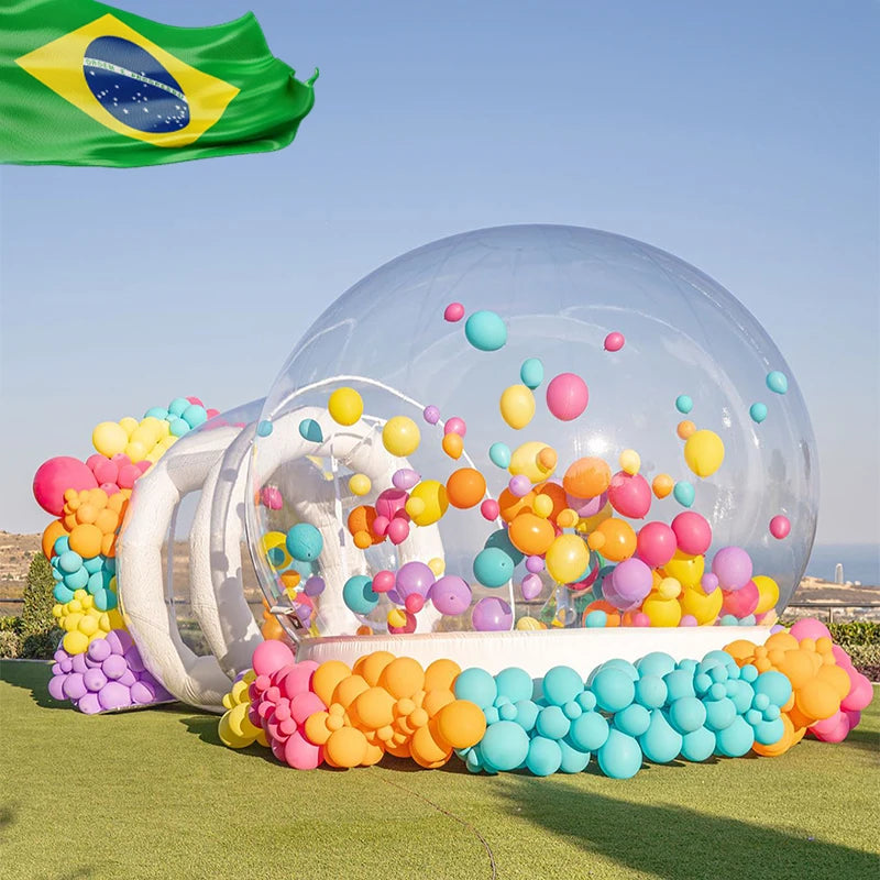 Inflatable bubble house, inflatable trampoline, white inflatable castle, inflatable trampoline toy, free shipping to Brazil