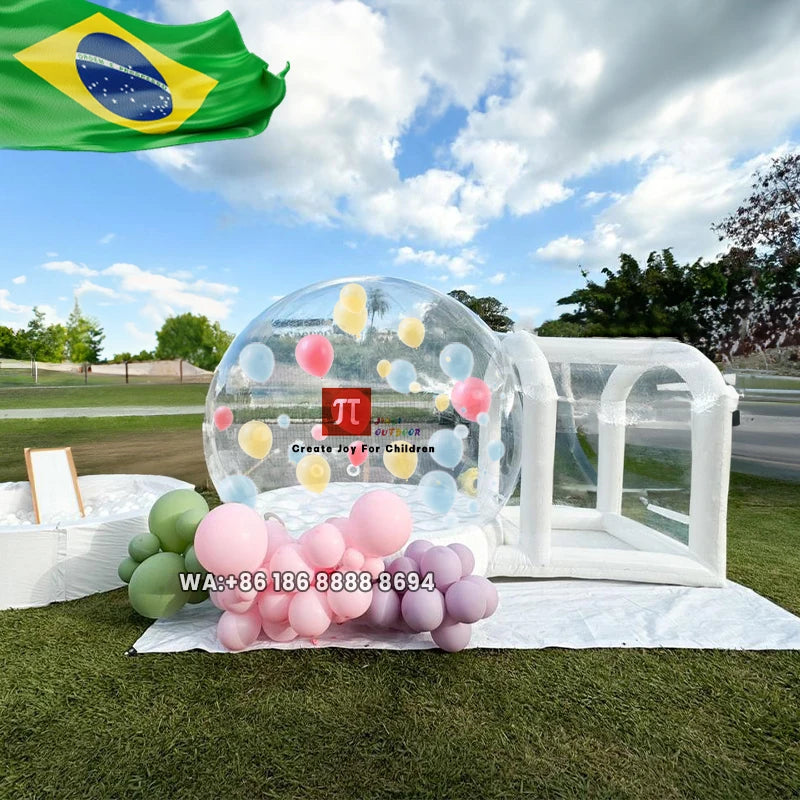 Inflatable bubble house, inflatable trampoline, white inflatable castle, inflatable trampoline toy, free shipping to Brazil