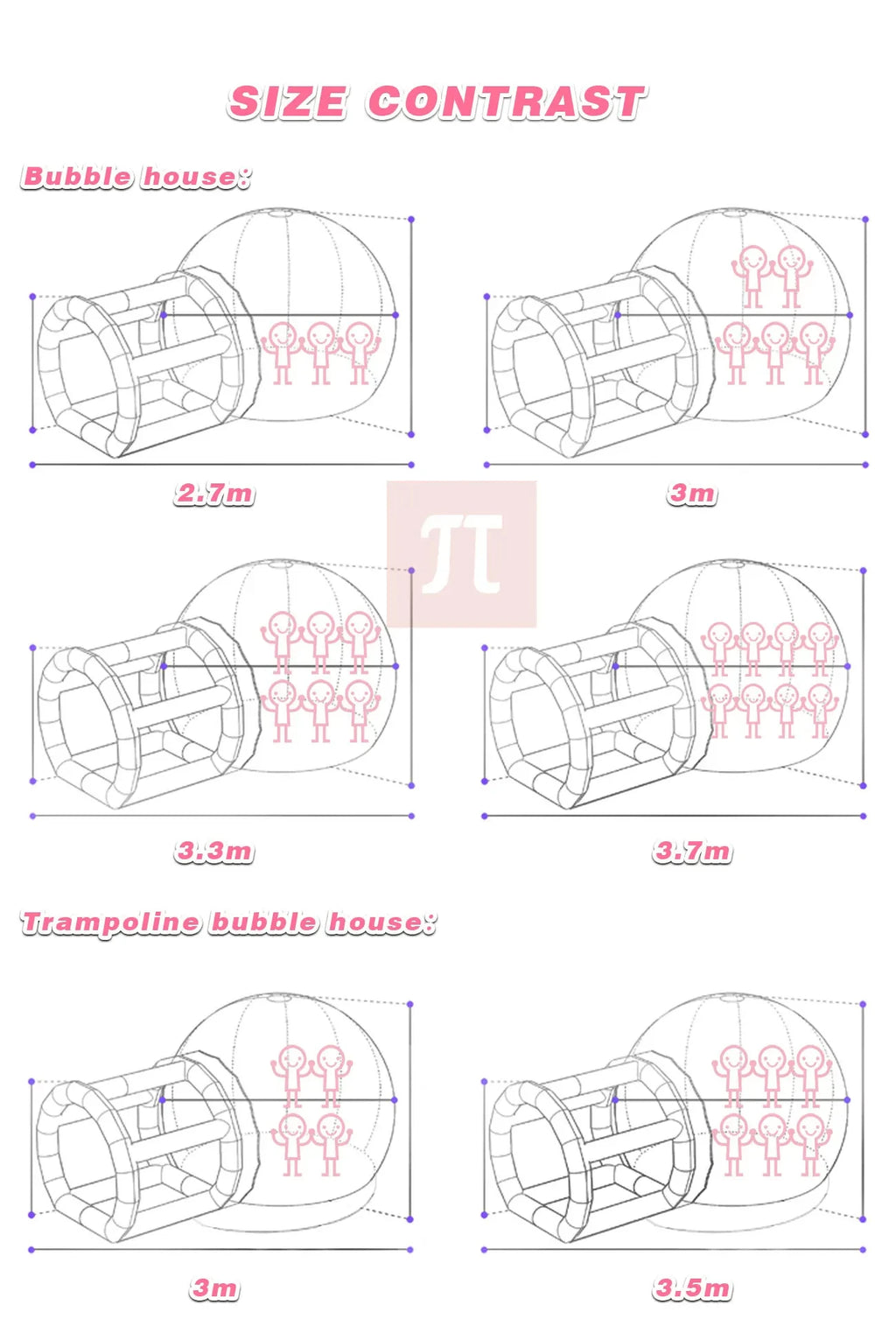 Inflatable bubble house, inflatable trampoline, white inflatable castle, inflatable trampoline toy, free shipping to Brazil