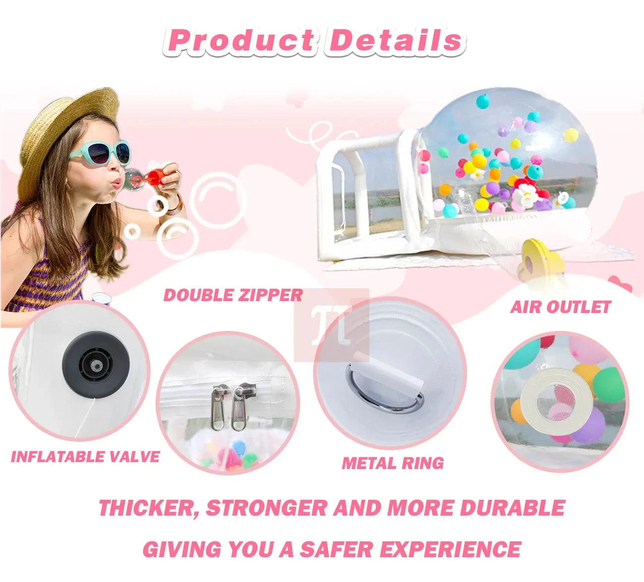 Inflatable bubble house, inflatable trampoline, white inflatable castle, inflatable trampoline toy, free shipping to Brazil
