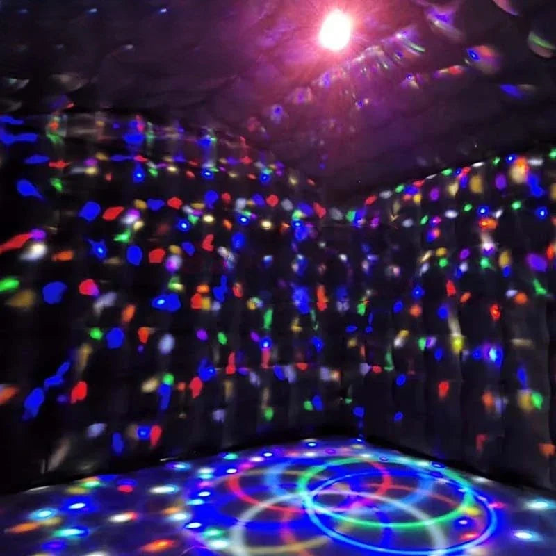 Cube Nightclub Inflatable  Tent Portable Disco Light Nightclub Tent Party Pavilion Square Gazebo House for Outdoor Events