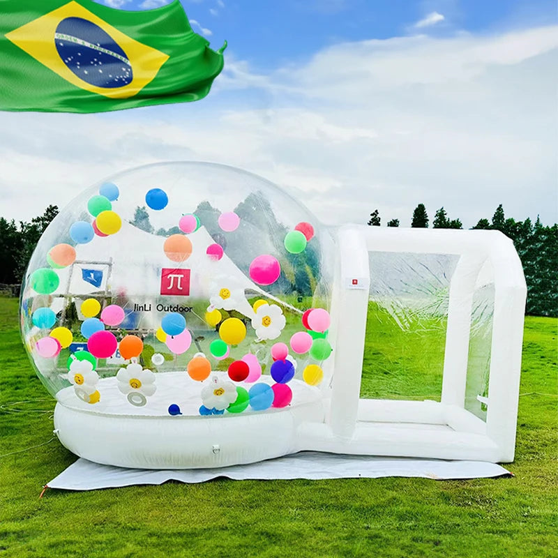 Inflatable bubble house, inflatable trampoline, white inflatable castle, inflatable trampoline toy, free shipping to Brazil