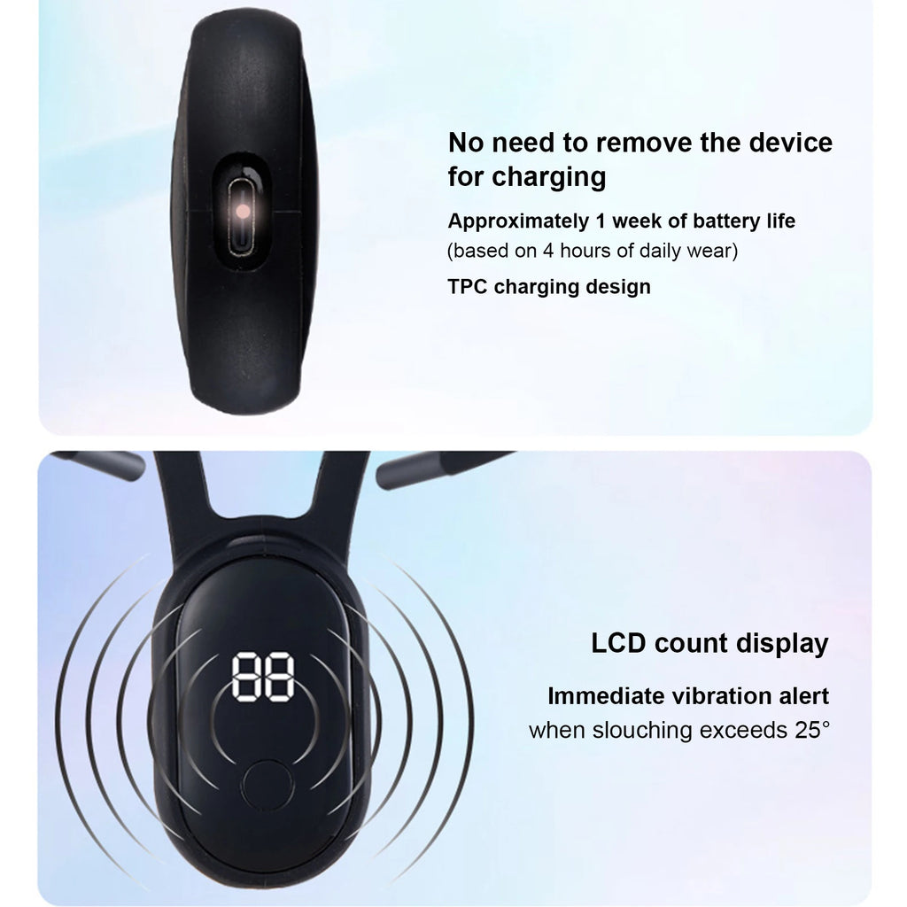 Smart Posture Corrector Back Straightener Realtime Scientific Posture Training Monitoring Neck Hump Corrector Vibration Reminder