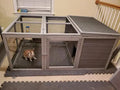 Rabbit Hutch Indoor, Bunny Cage Outdoor, Small Animal House with Large Run